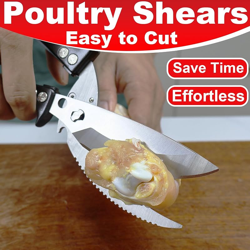 Tijeras para aves de corral y cocina negro