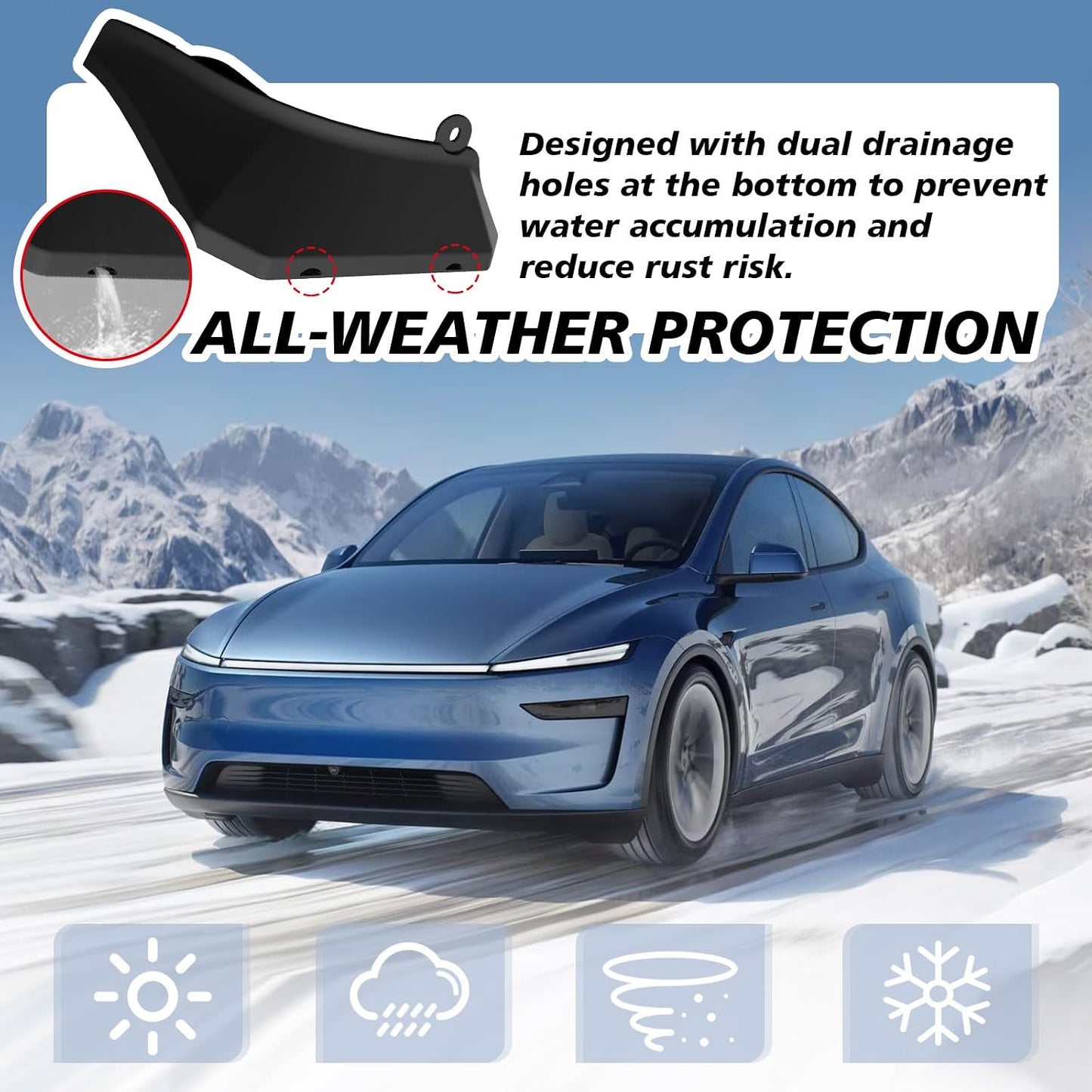 4 Solapas Barro Comp Tesla Model Y 2026 Protección Invierno