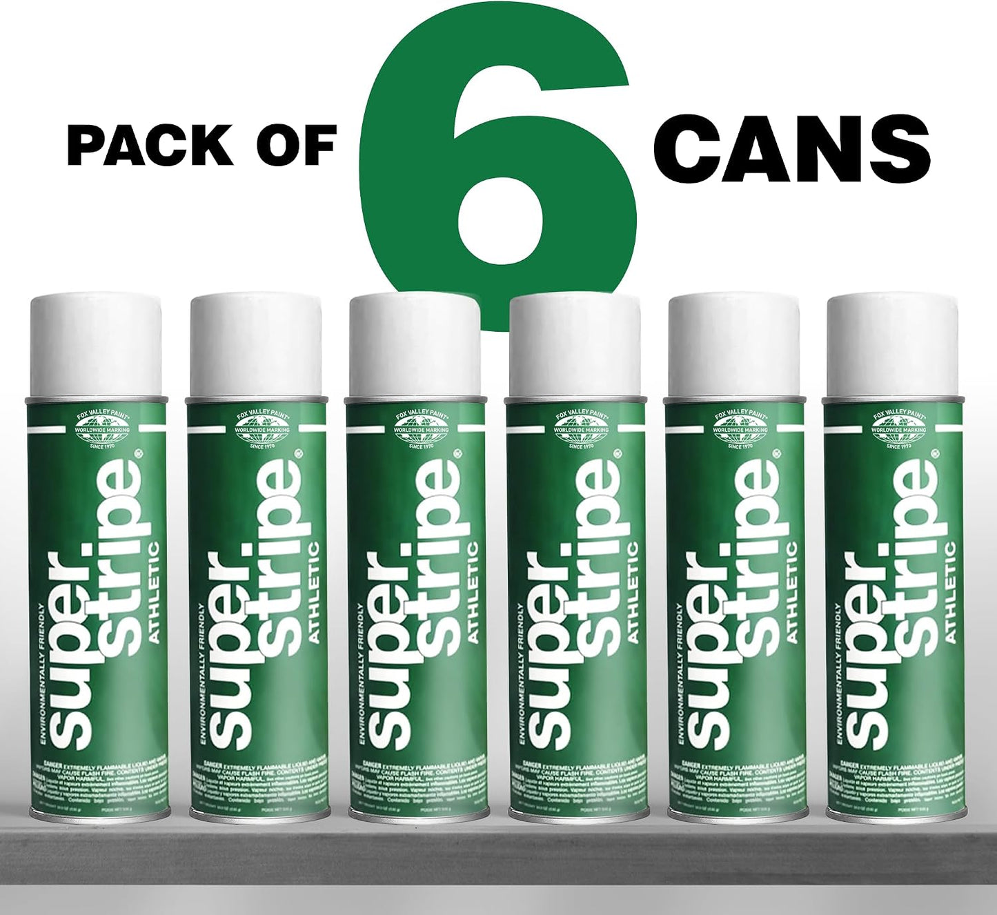 Pintura aerosol para campo deportivo 18oz set 6 blanco