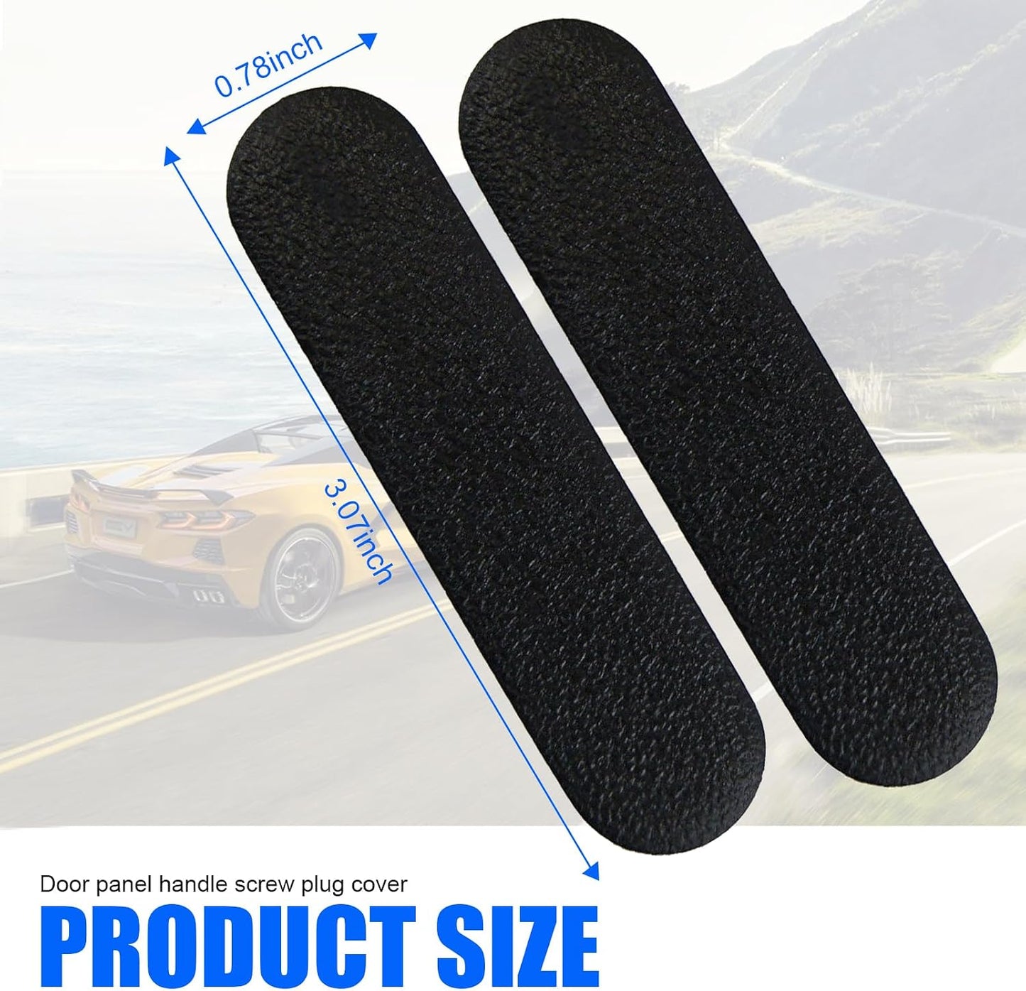 2 Fundas enchufe puerta coche comp Corvette C5 97-04 negro