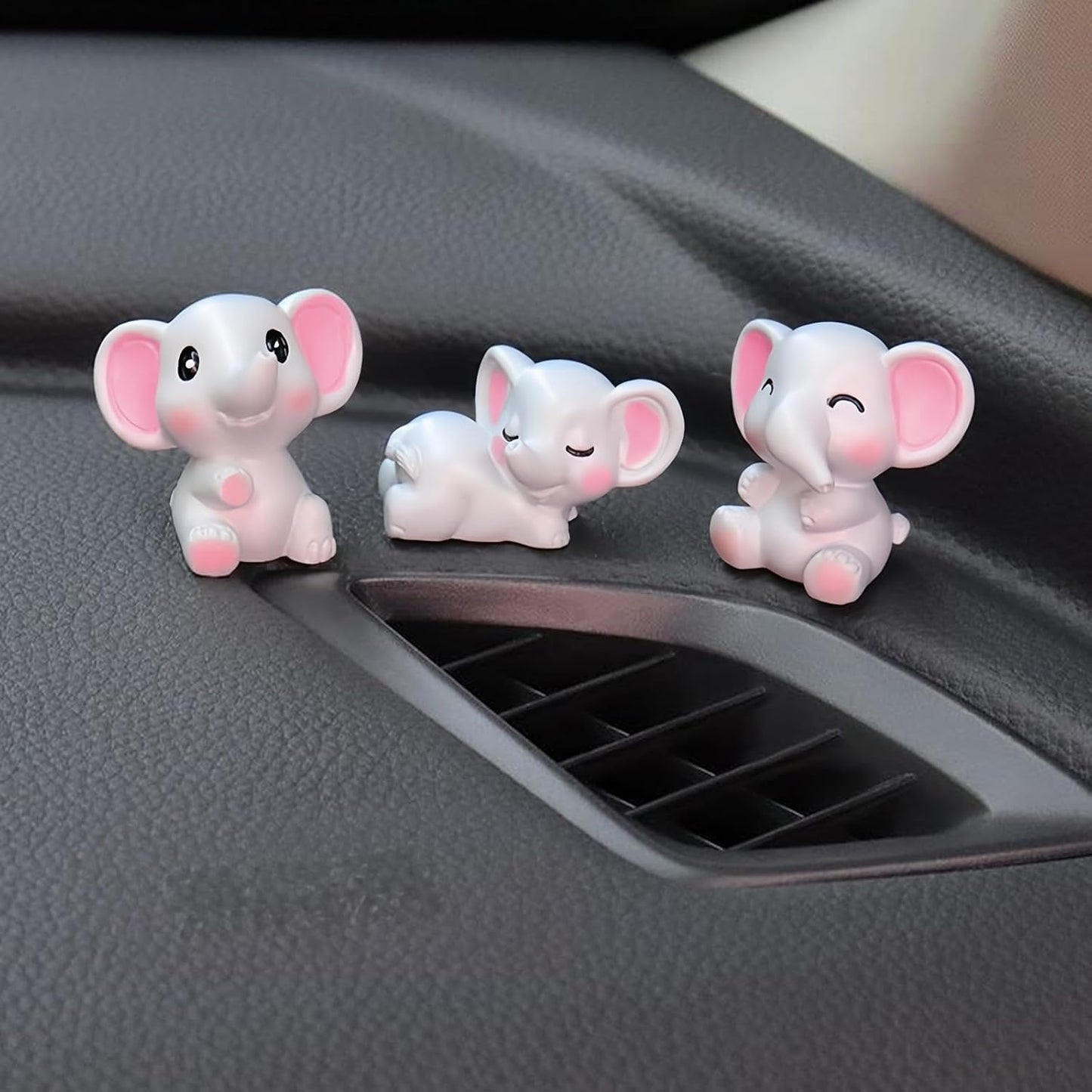 Figuras elefantes decoración tablero auto 6 pzas