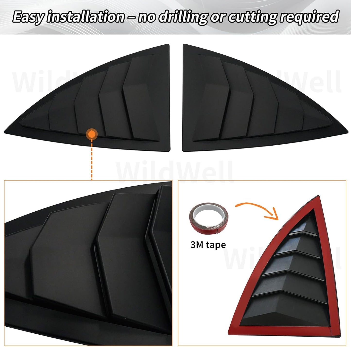 Rejilla ventana Tesla Model Y 20-26 Juniper negro mate