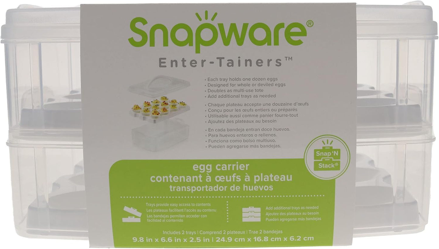 Almacenamiento alimentos 2 capas con bandejas huevos pack 2