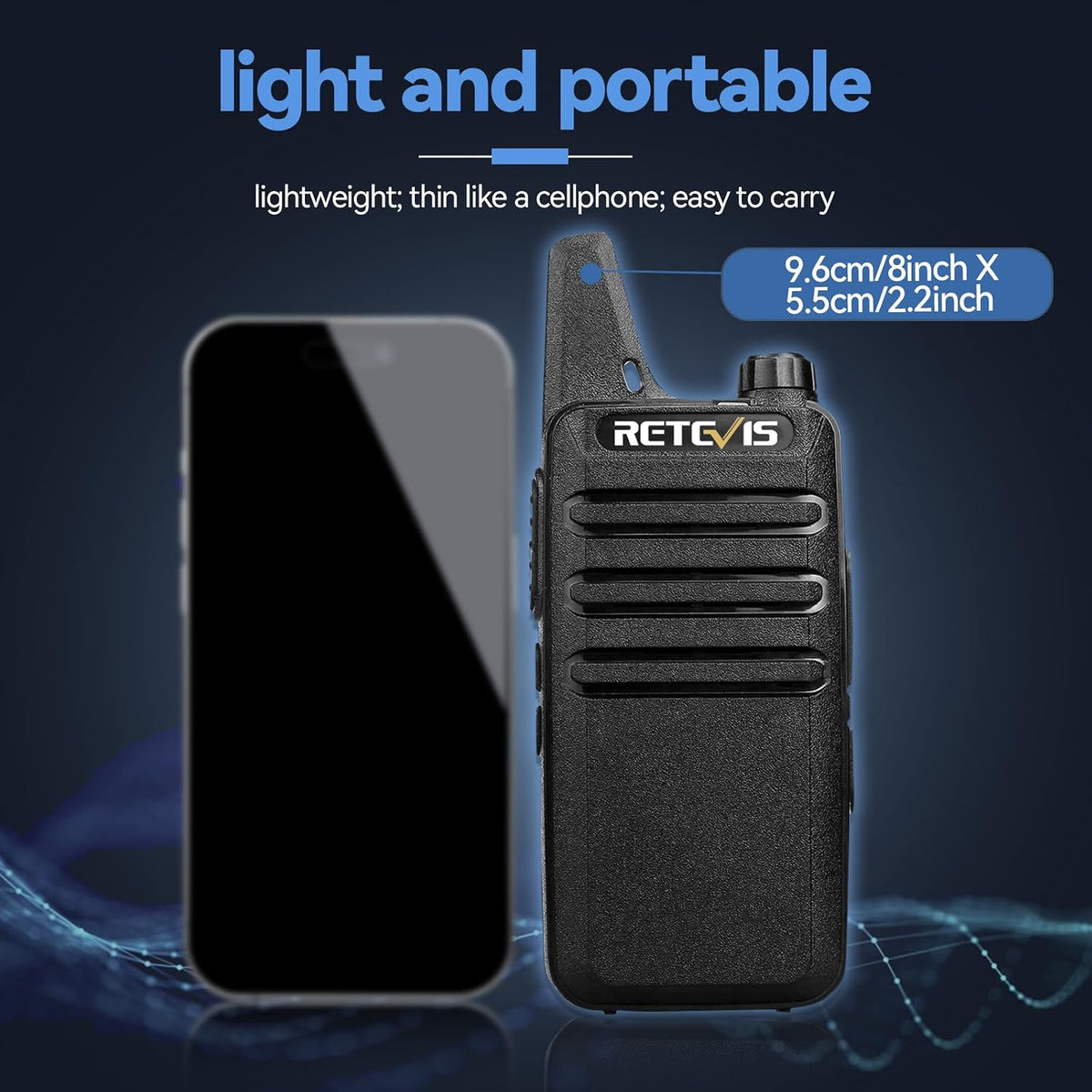 Walkie Talkies RT22 radio 2 vías recargable VOX portátil
