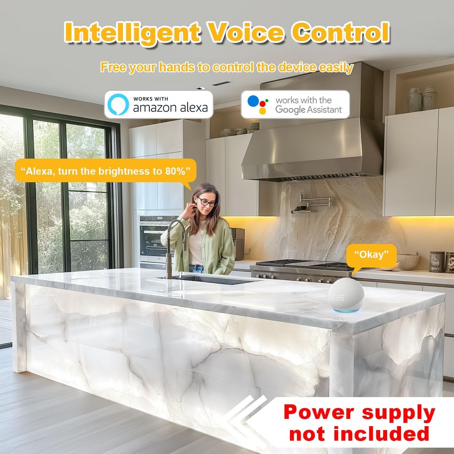 Panel LED 24V regulable con Alexa 19.7x9.7