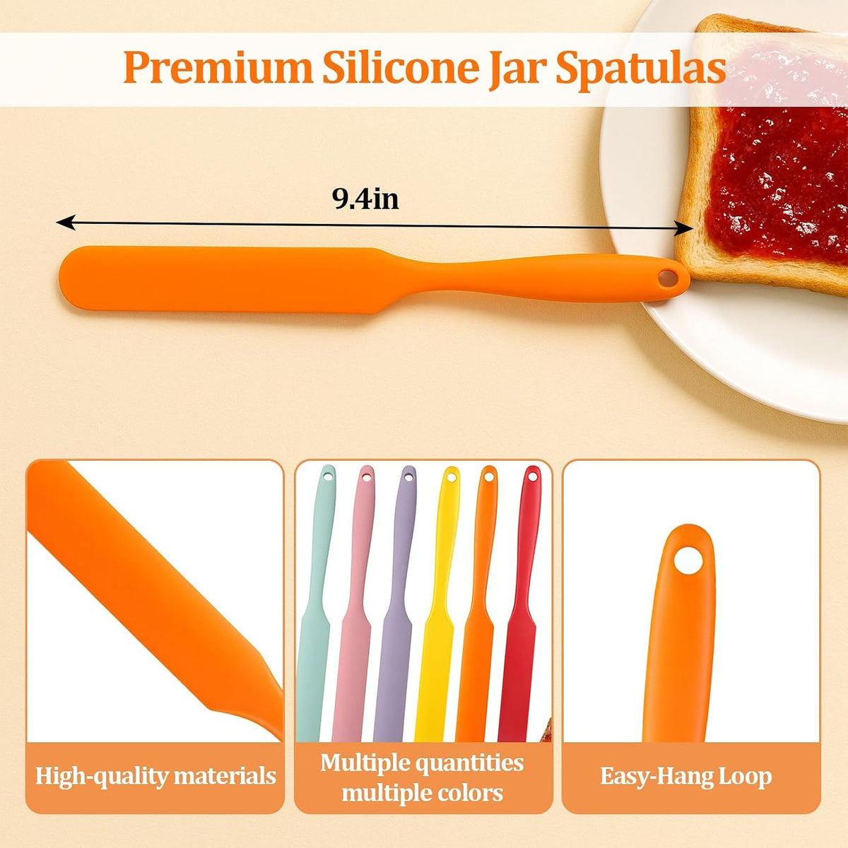 6 Pzas Espátulas Silicona Mini Raspador Mantequilla Mayonesa