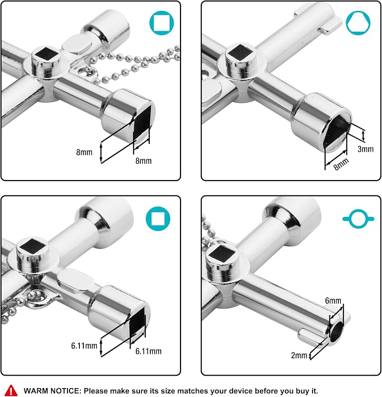 Llave de válvula 4 vías multifuncional paquete 1