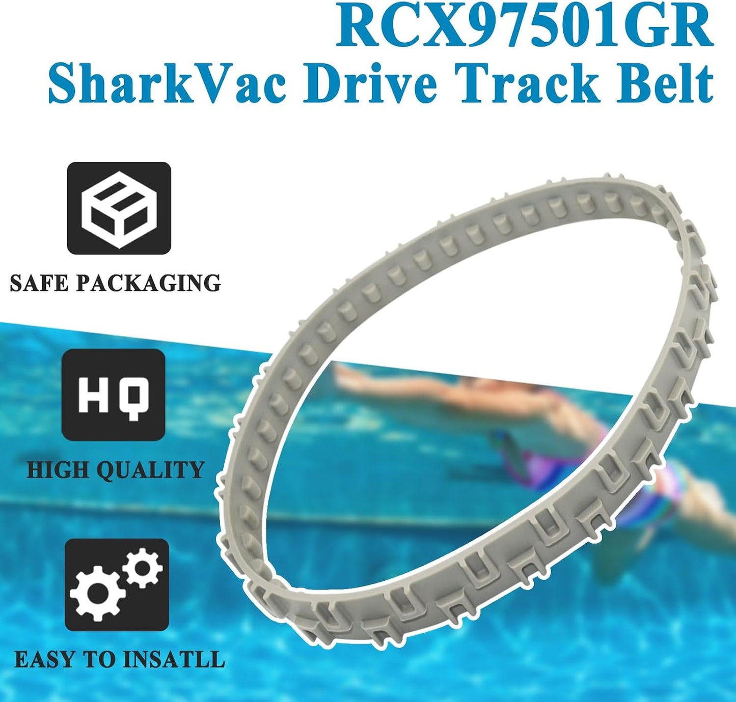 Correa repuesto limpiador piscina SharkVac XL gris