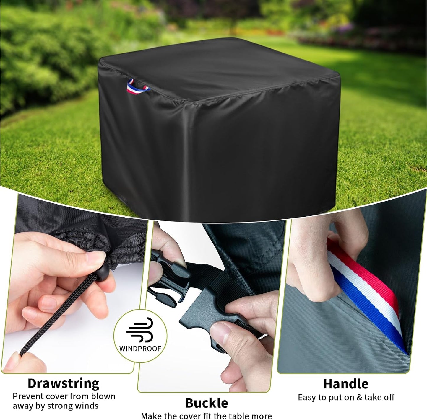 Funda cuadrada mesa patio 42x42" impermeable resistente