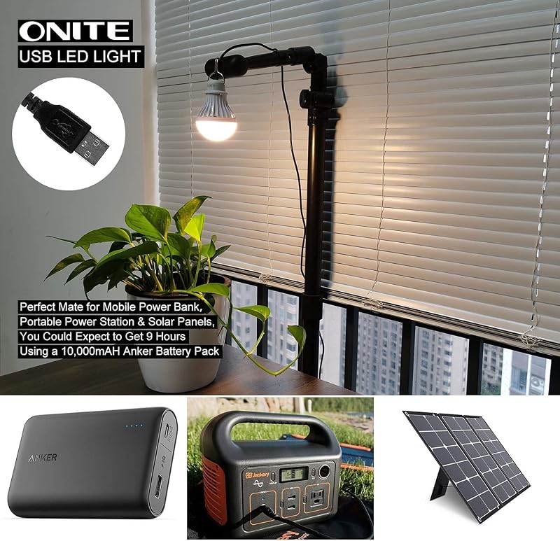 Bombilla LED USB linterna emergencia campamento garaje