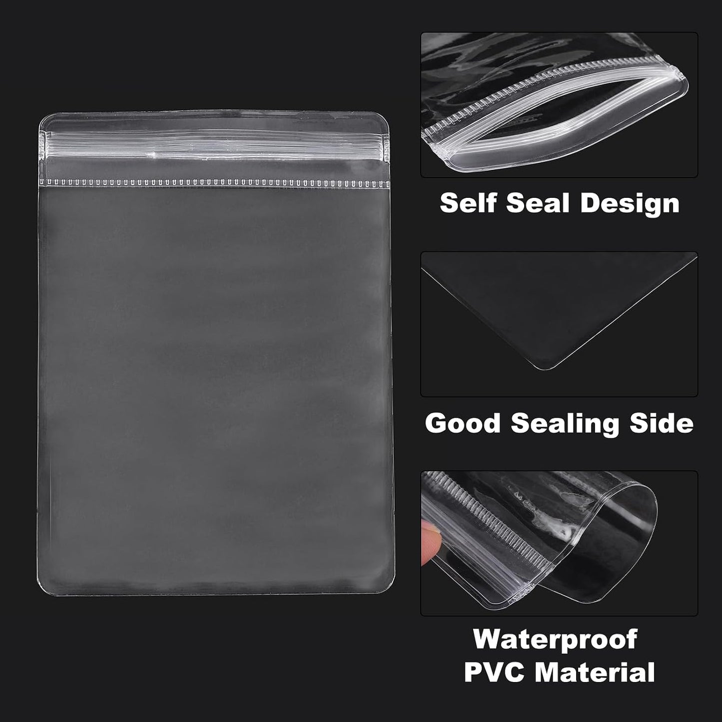 100 Bolsas Joyería PVC 2.8x3.9" Transparentes con Cremallera