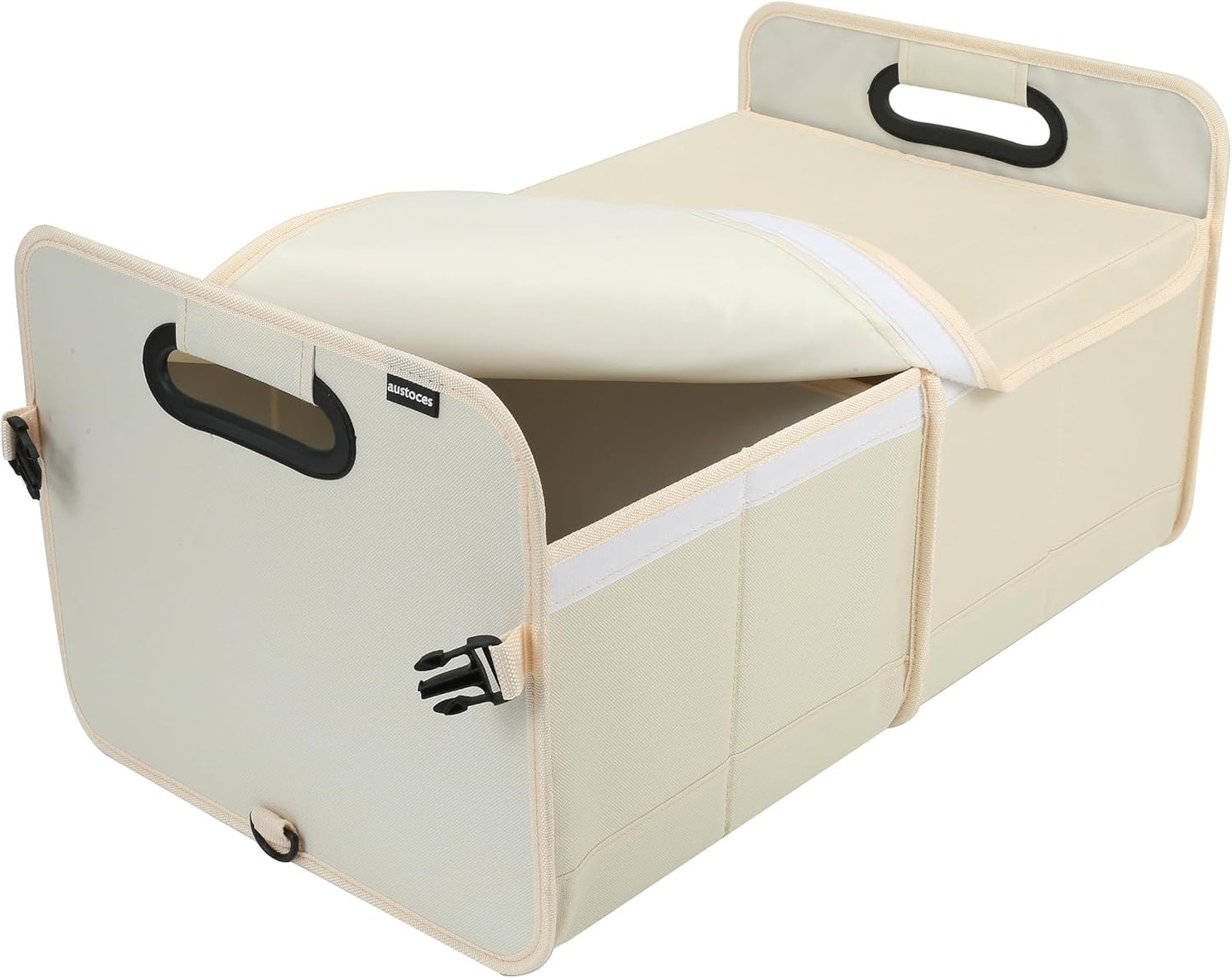 Organiz. maletero auto con cubierta suave beige