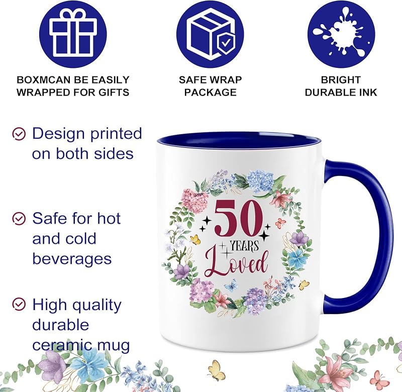 Taza cumpleaños 50 años mujer mamá abuela