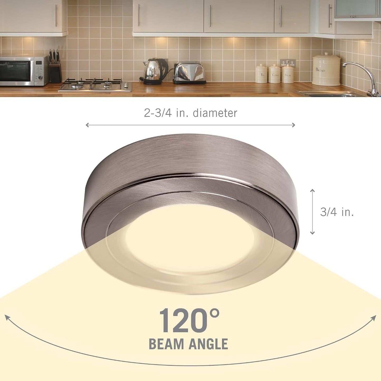Luz LED regulable Purevue blanco suave 2700K