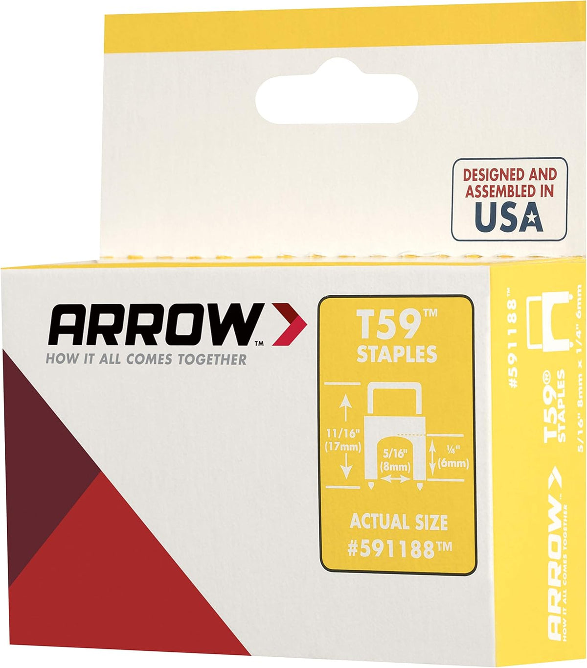 Grapas aisladas 1/4pulg corona 5/16pulg transparente 300uds