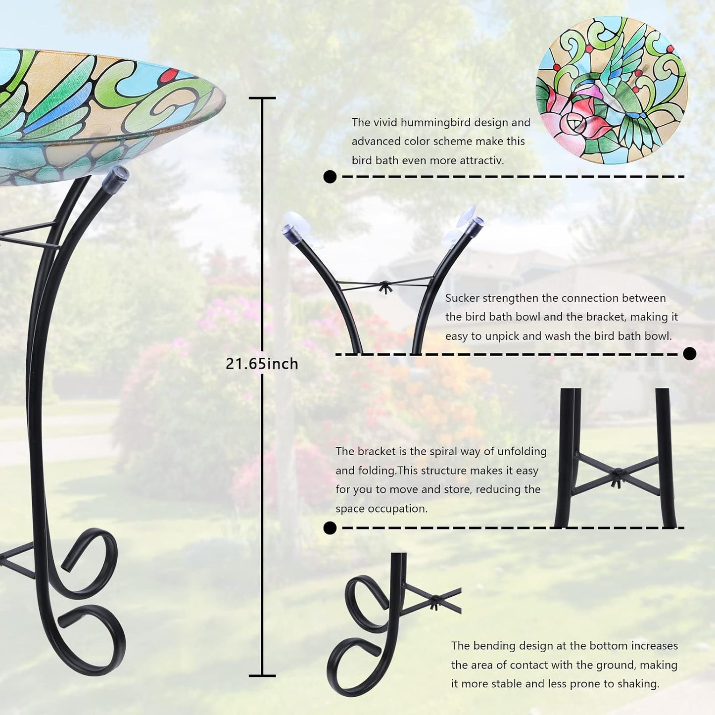 Soporte metal para cuenco de baño exterior