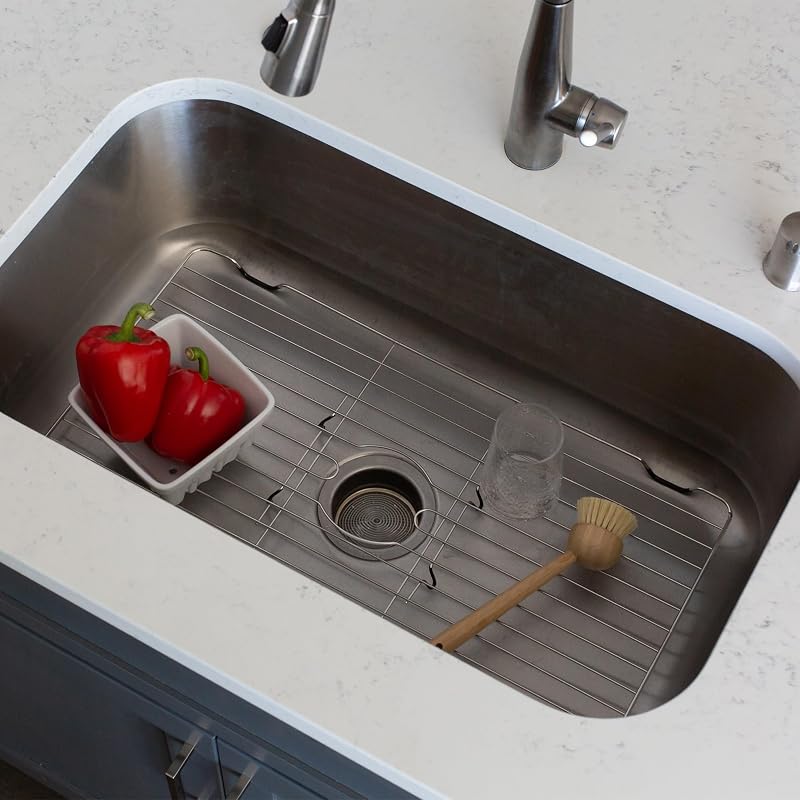 Tapete protector fregadero acero inox 24x12"