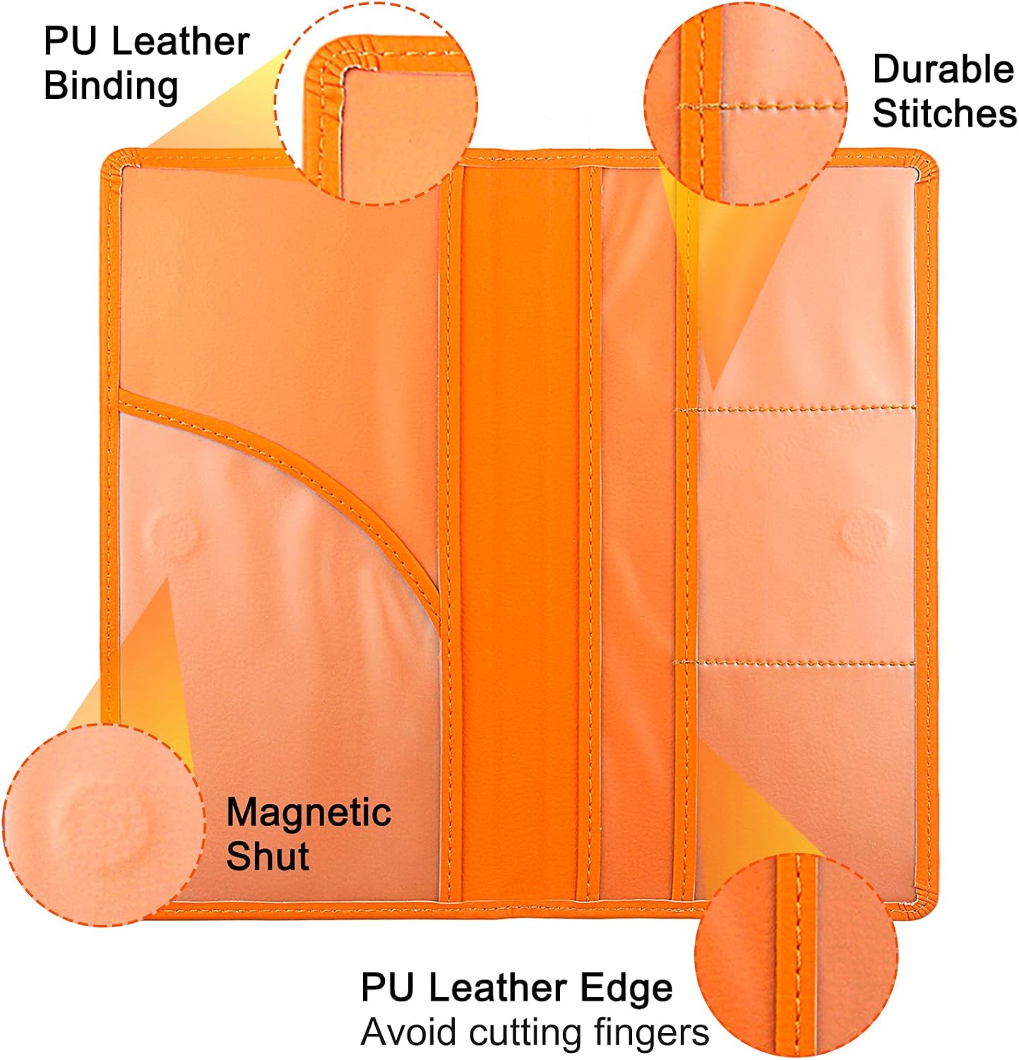 Soporte magnético para documentos auto naranja