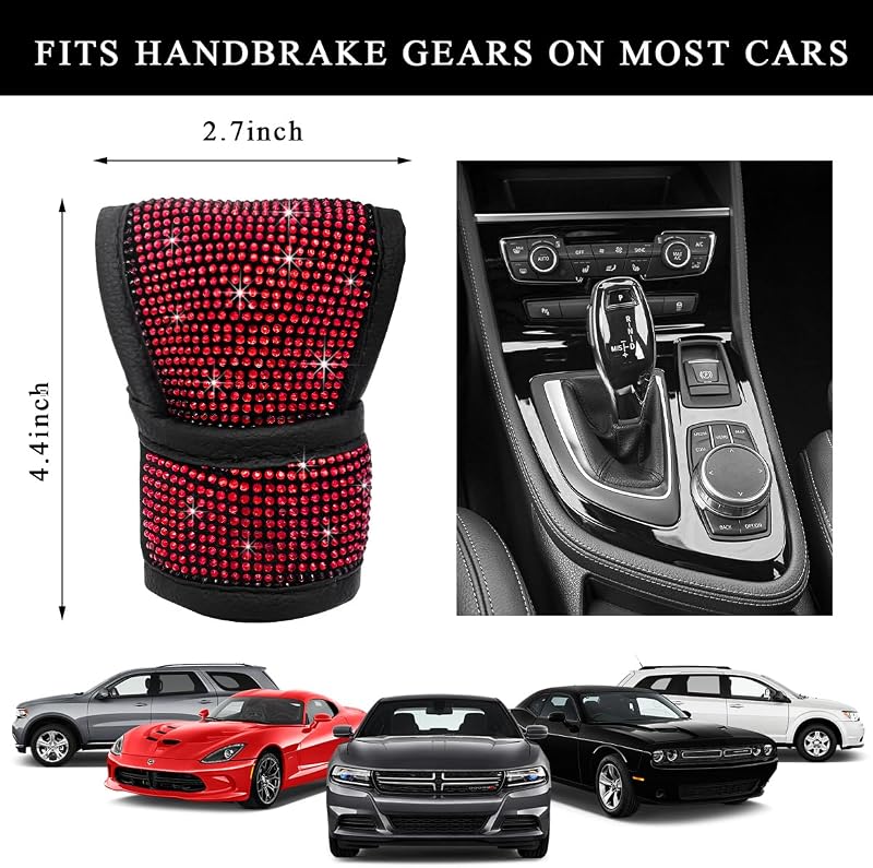Funda pomo palanca cambios coche con diamantes