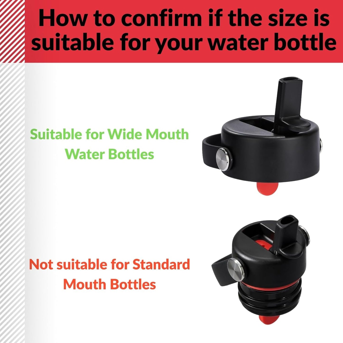 Popotes de metal para botella ancha con cepillos de acero inoxidable