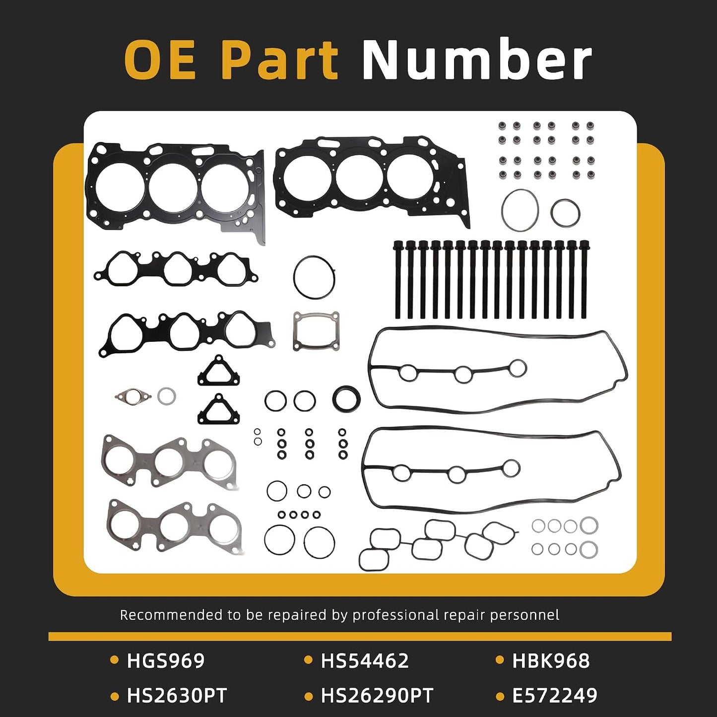 Set juntas cabeza 4.0L comp Toyota 4Runner 03-11 88 Pzas