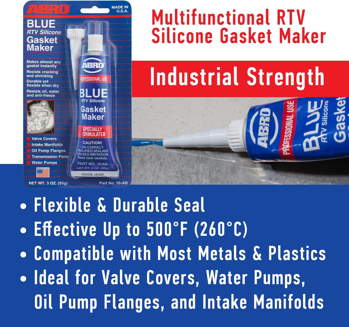 Sellador silicona alta temp 500°F tubo 3oz pack 2