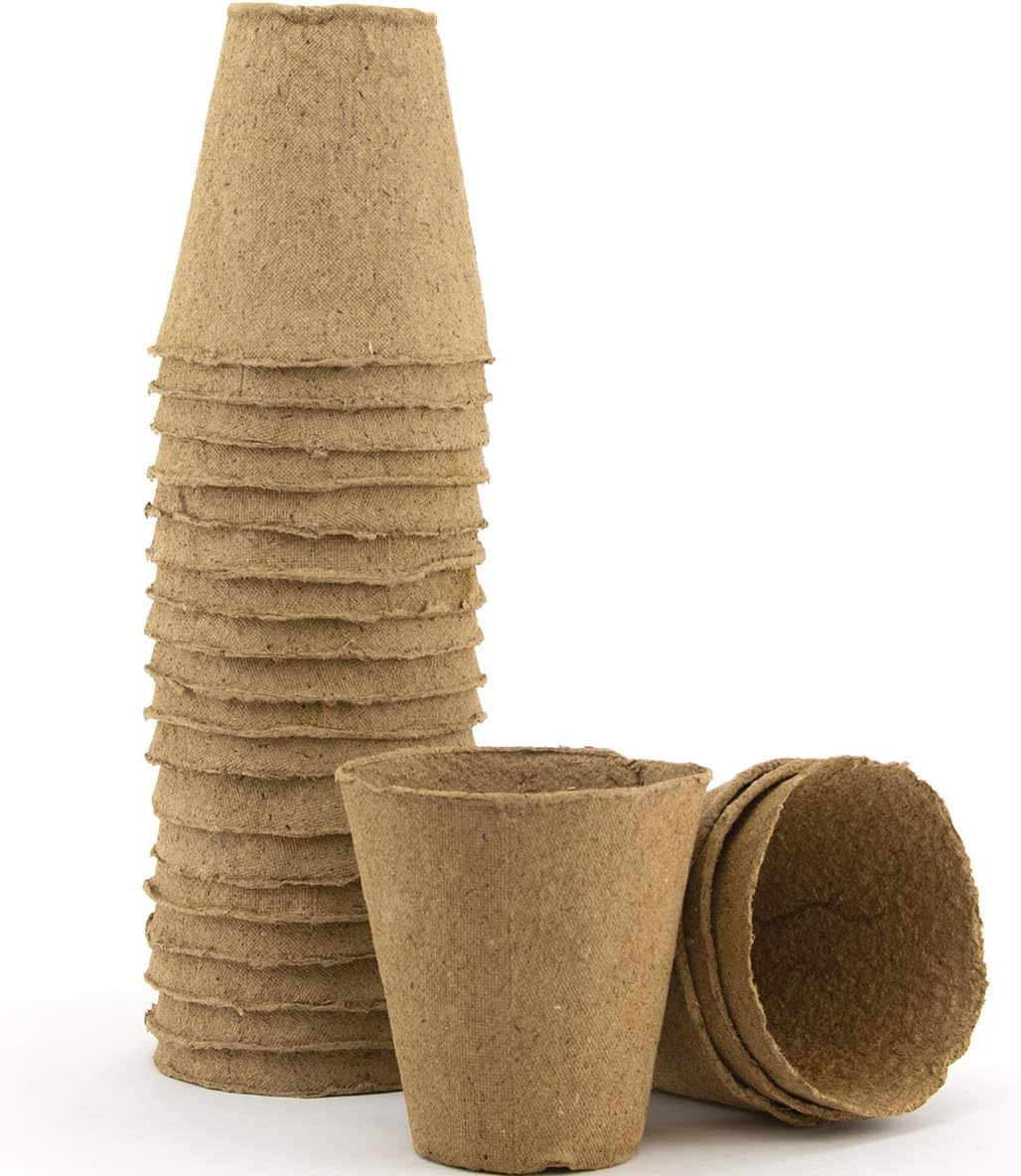 Macetas fibra biodegradable 3pulg 20uds para semillas