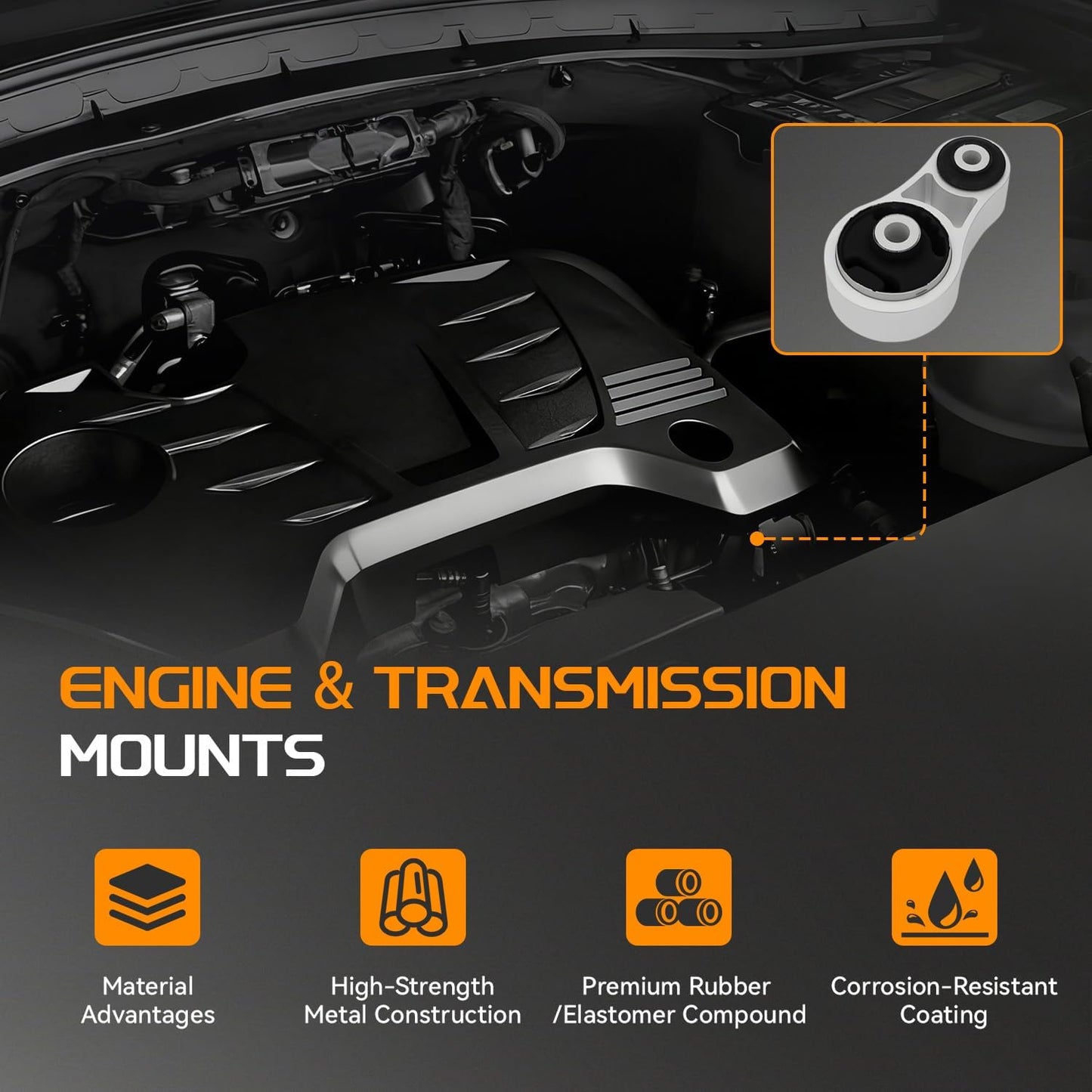 Set 3 Pzas montaje motor CX-7 07-12