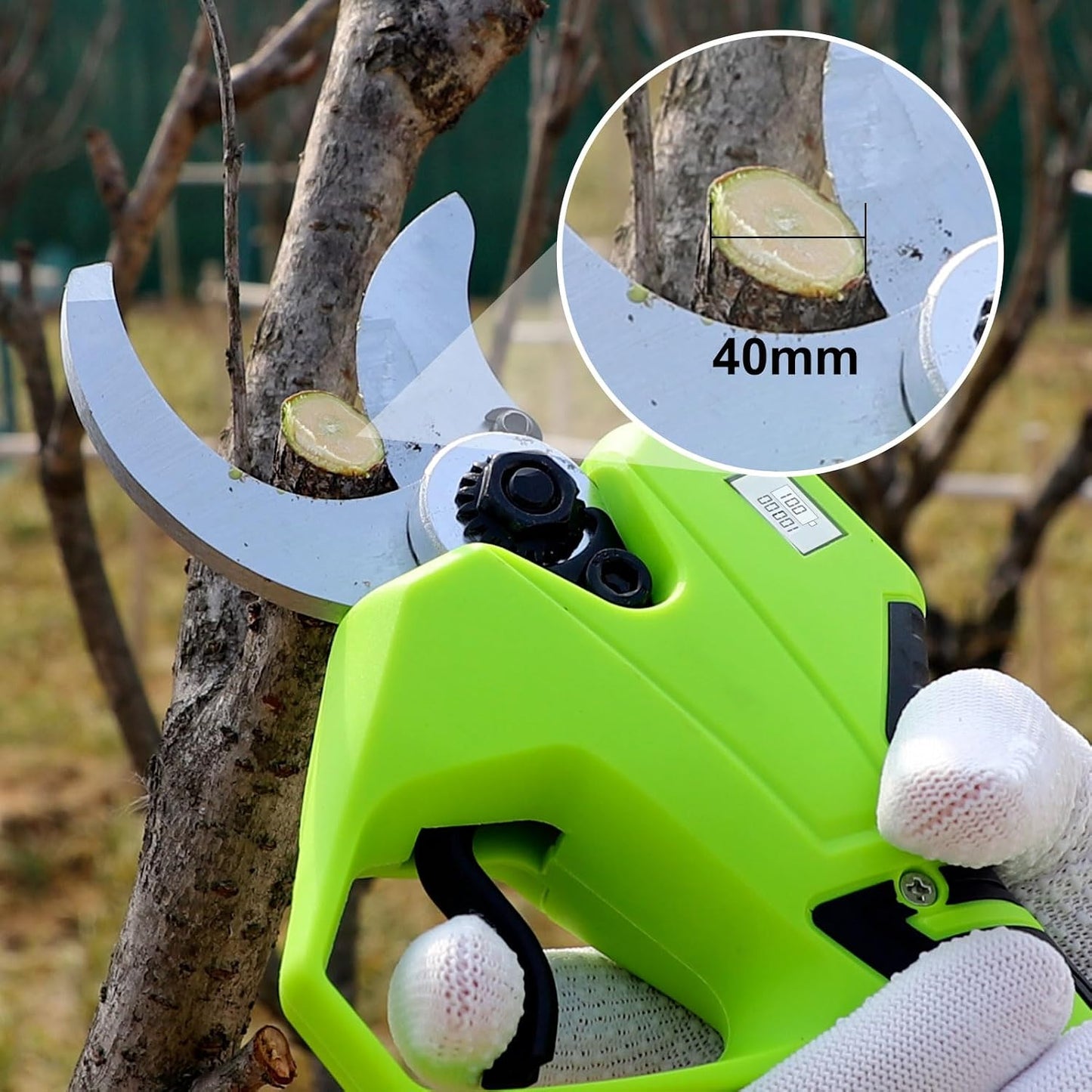Tijeras podar eléctricas 20V inalámbricas LCD jardinería