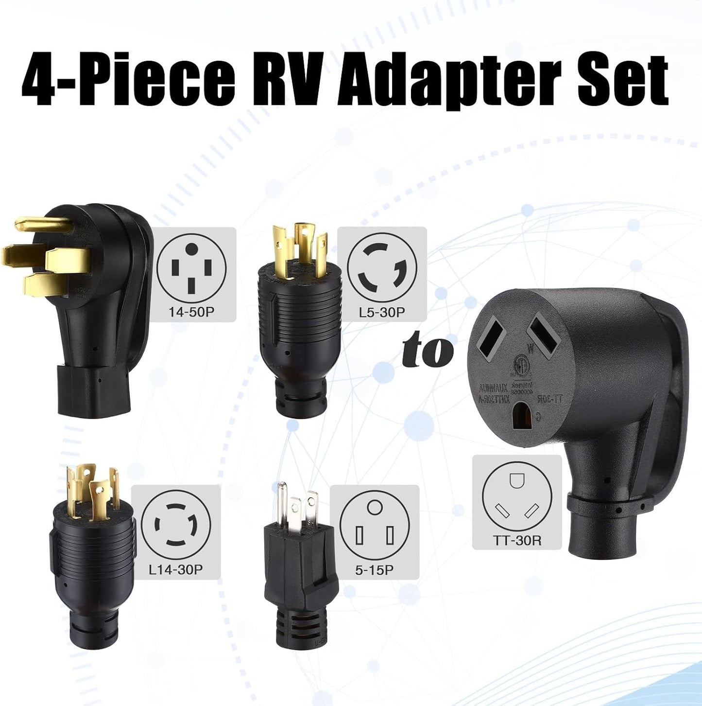Kit adaptador generador 4 pzas 14-50p para TT-30R caravana