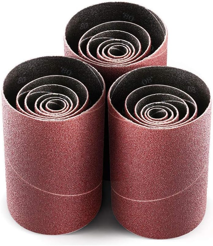 Mangas lijado alúmina 4.5pulg 80/120/240 grano 18 pzas