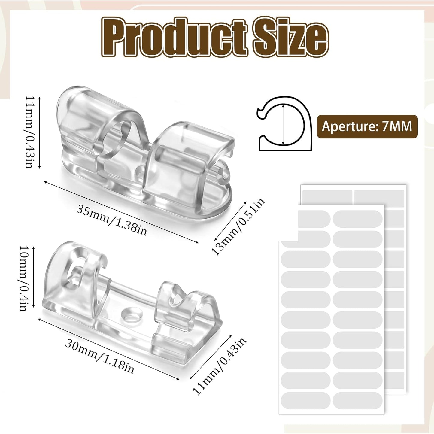 Organizadores de cables transparentes para electrodomésticos de cocina con soporte adhesivo
