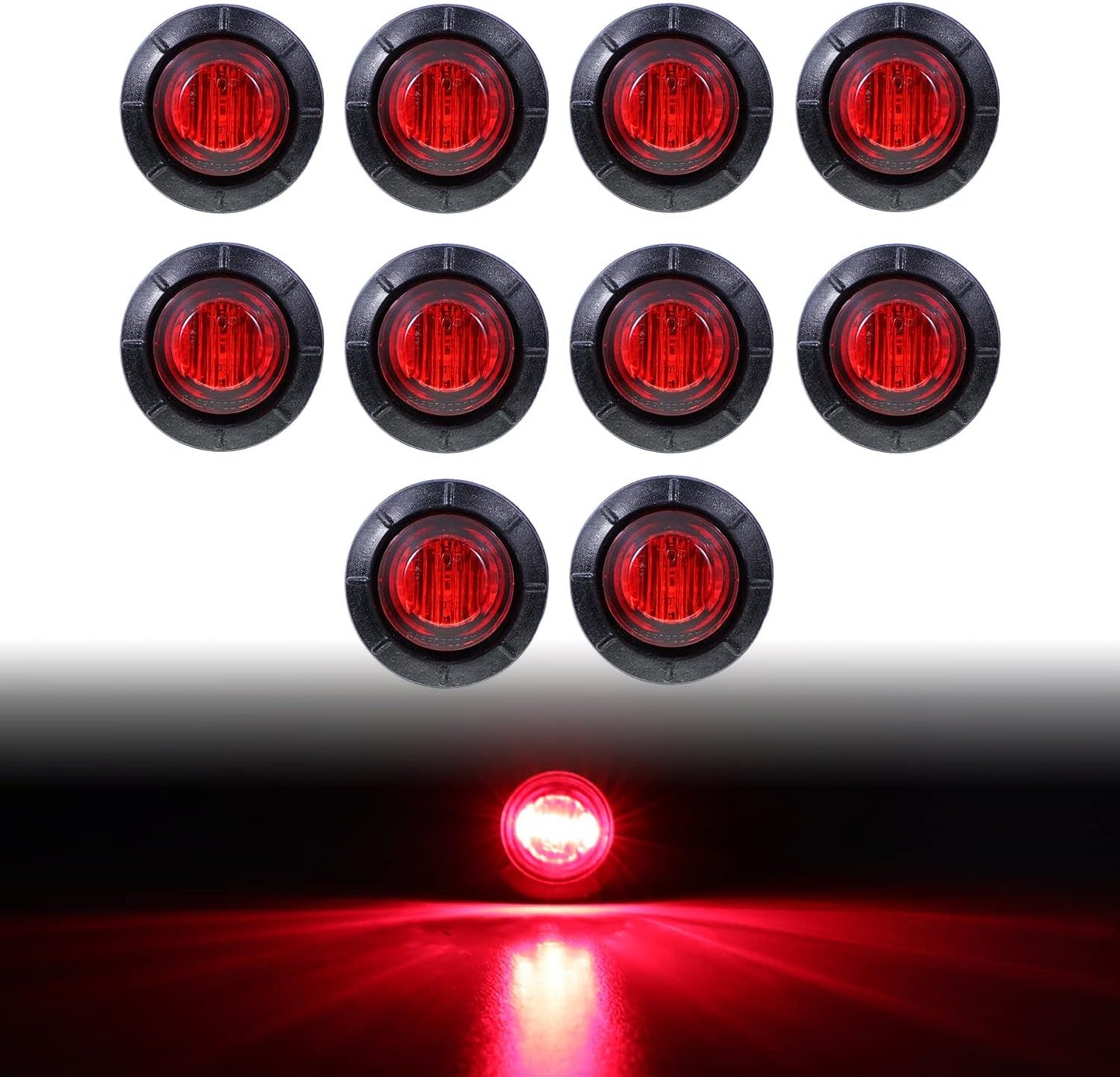10 Luces LED Marcador 3/4pulg Laterales