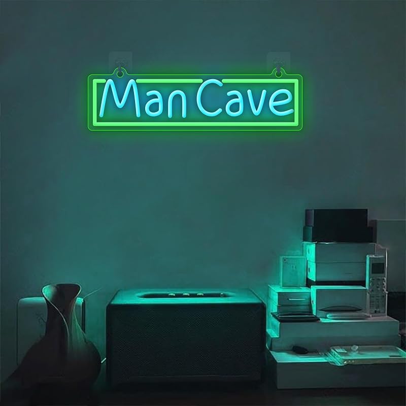 Letrero Neón Man Cave para Niños Gamers