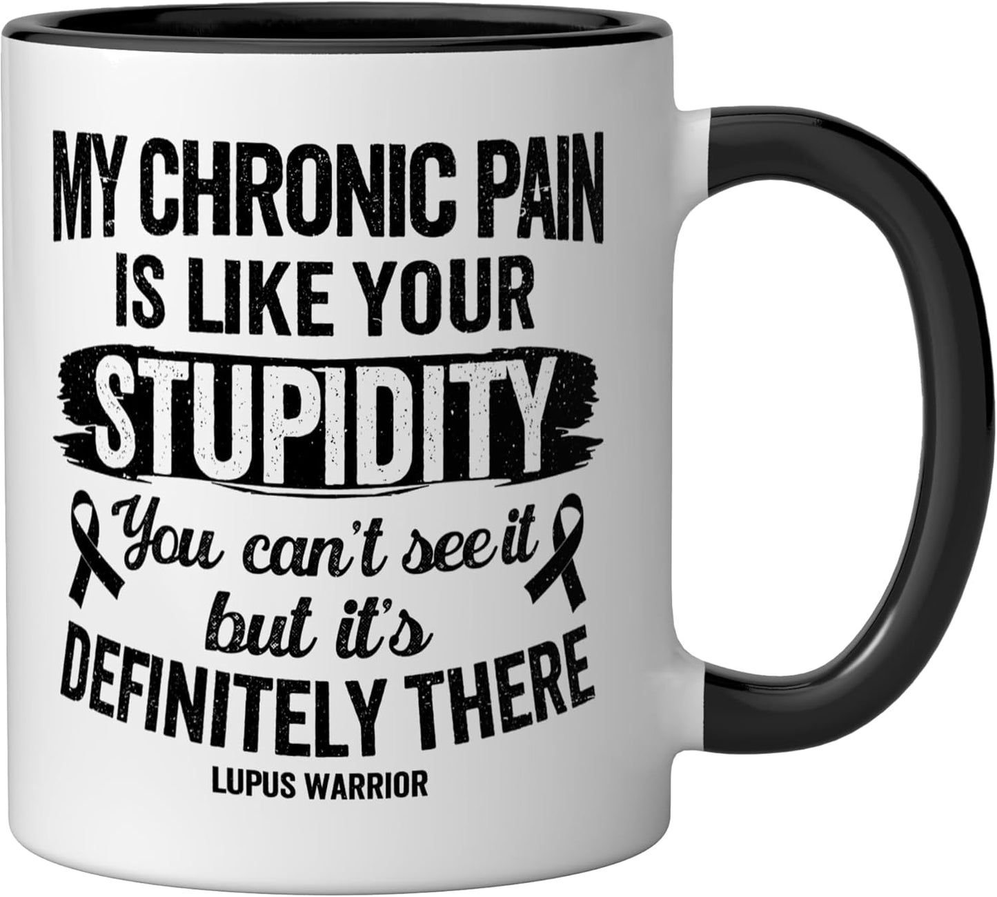 Taza Cerámica Lupus Warrior Negro/Blanco