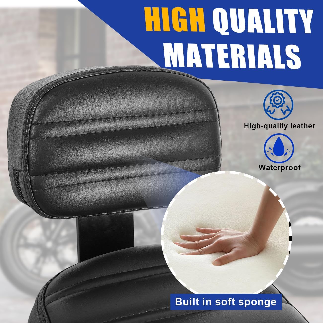 Asiento pasajero desmontable para Indian Scout Bobber 18-24