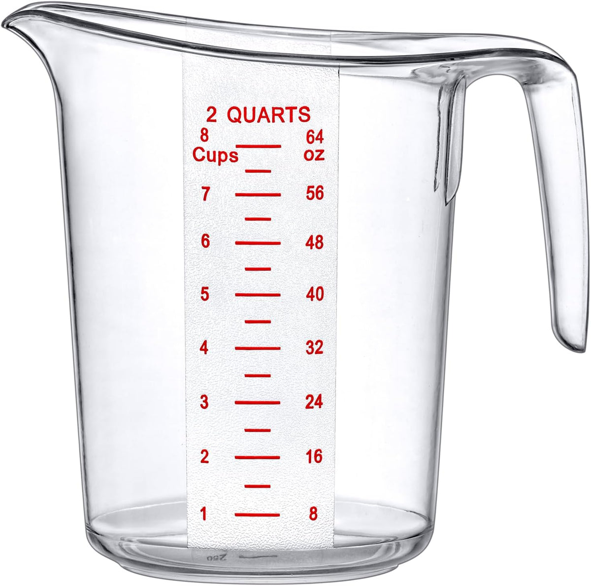 Jarra medidora plástico 64oz 8 tazas irrompible lavavajillas