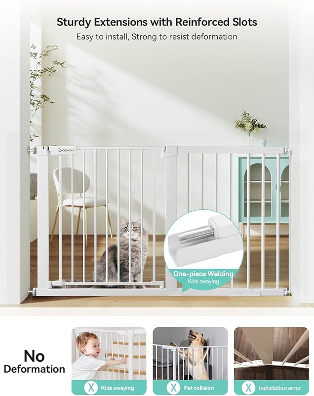 Puerta bebé escaleras ajustable 75-131cm con cierre