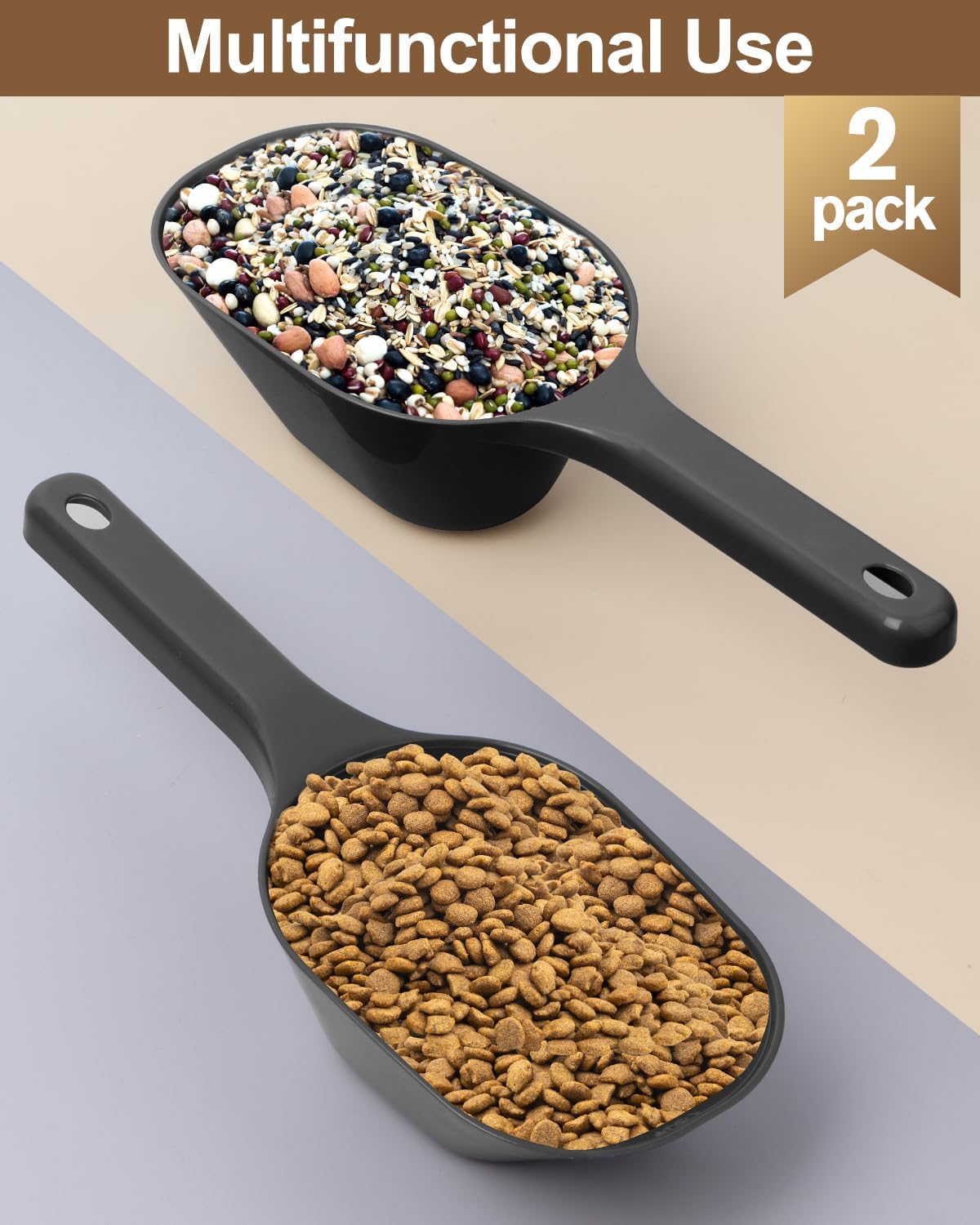 2 Tazas Medidoras Alimentos Mascotas 1 y 1/2 Taza Plástico