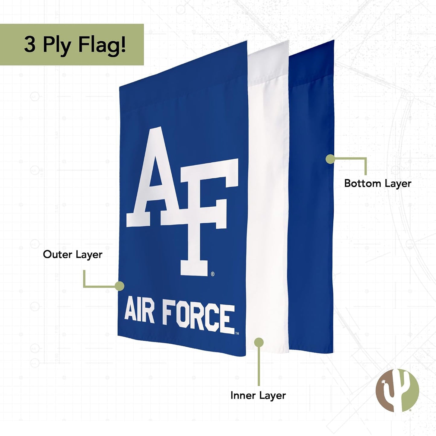 Bandera jardín Academia Fuerza Aérea USA 19x12pulg