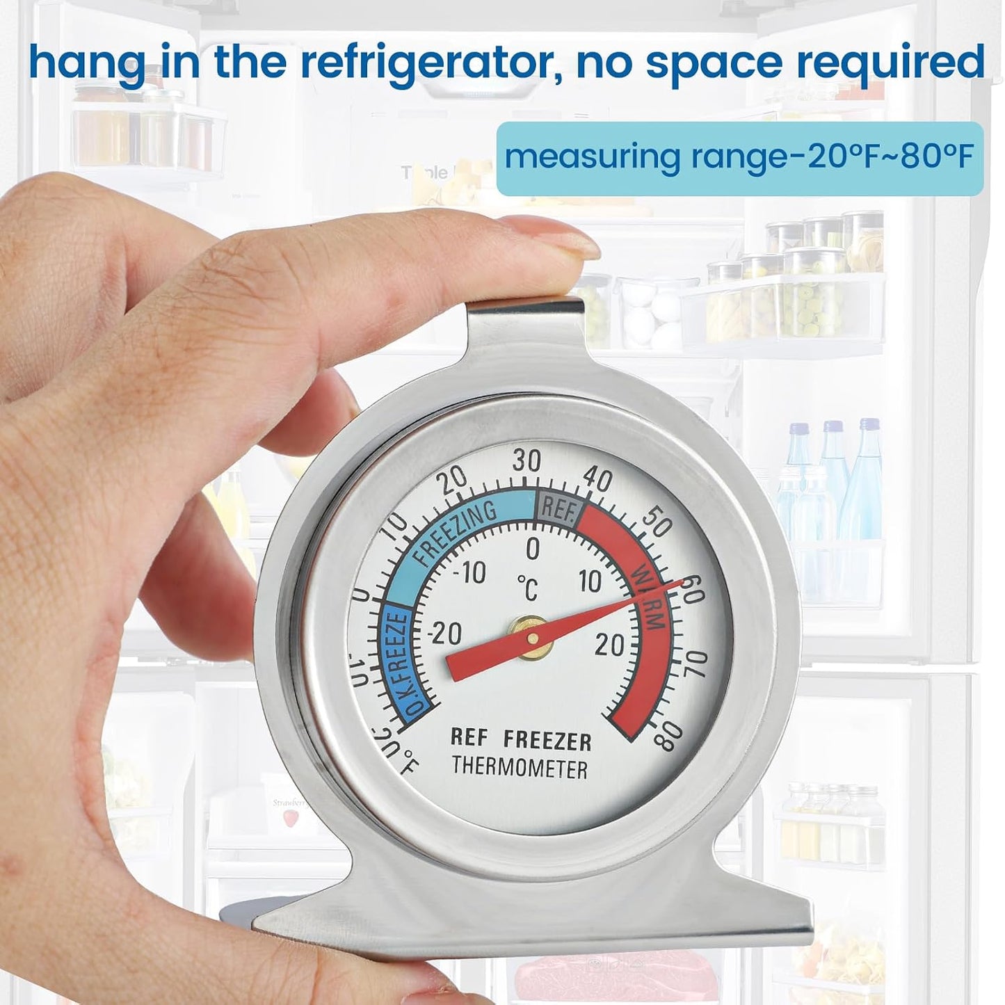 Pack 12 Termómetros Esfera Grande para Refrigerador
