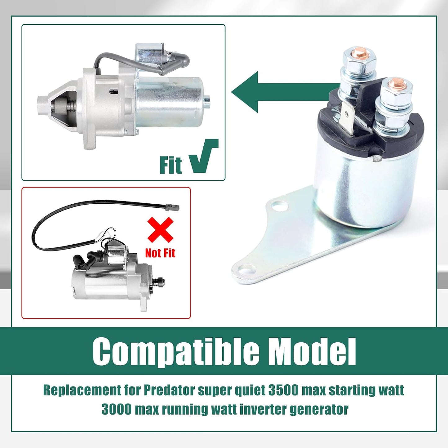 Reemplazo solenoide arranque motor Predator 3500W
