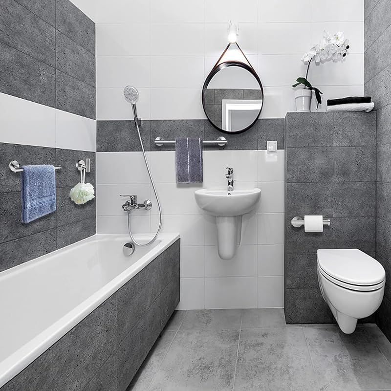 Barra toallas níquel cepillado acero inox para baño