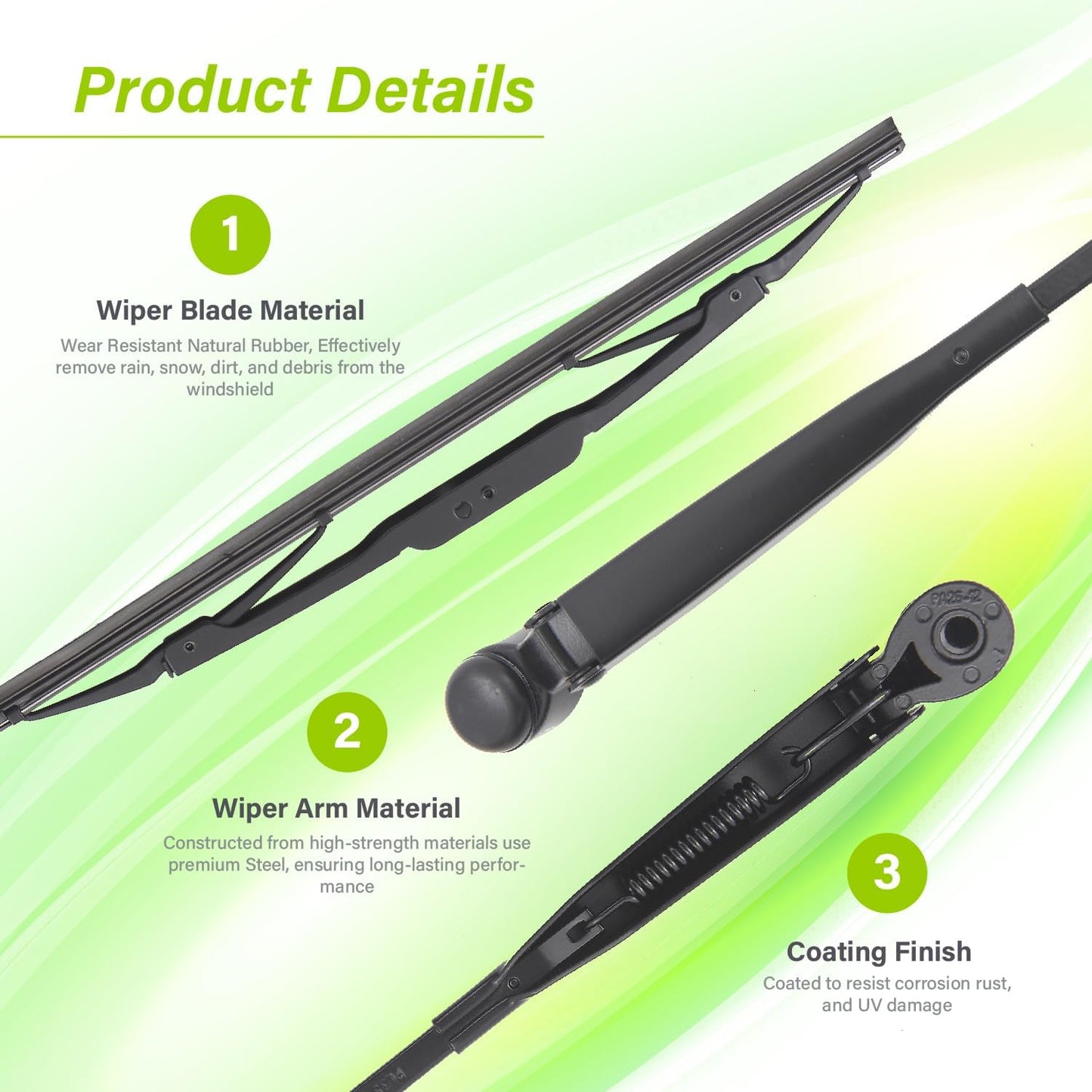 Kit limpiaparabrisas trasero Dodge Grand Caravan 08-10