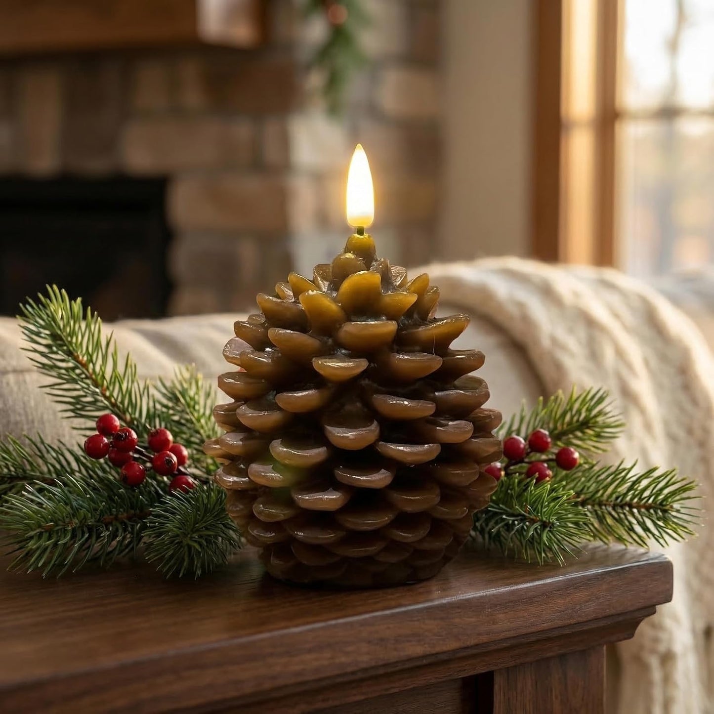 Velas a pilas con temporizador LED para Navidad y hogar
