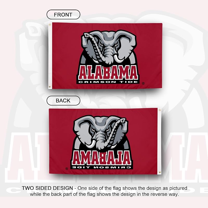 Bandera Crimson Tide 3x5ft tela poliéster duradera