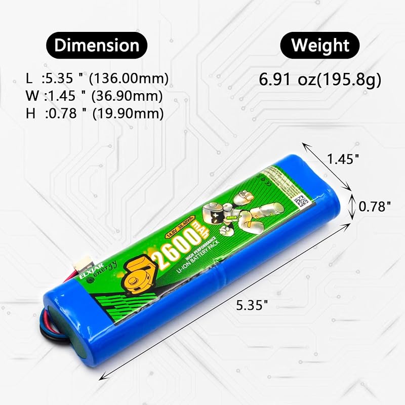 2 Baterías 14.8V 2600mAh comp Deebot N8 Ozmo DG31