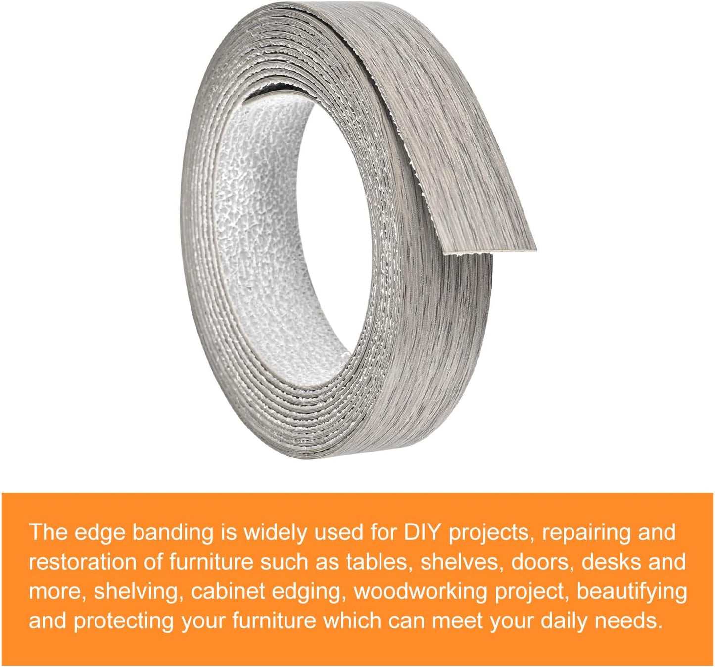 Bandas borde flexible prepegada 7/8pulg x 9.84ft roble gris