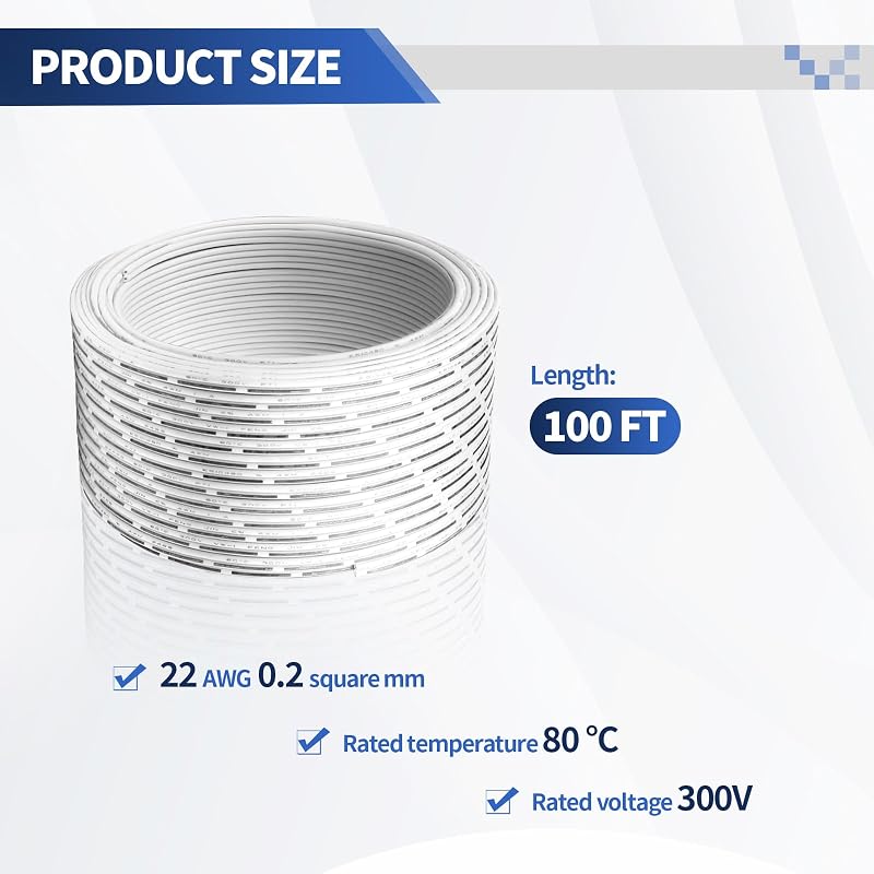 Cable universal puerta garaje 2 pines 100pies 2 conductores