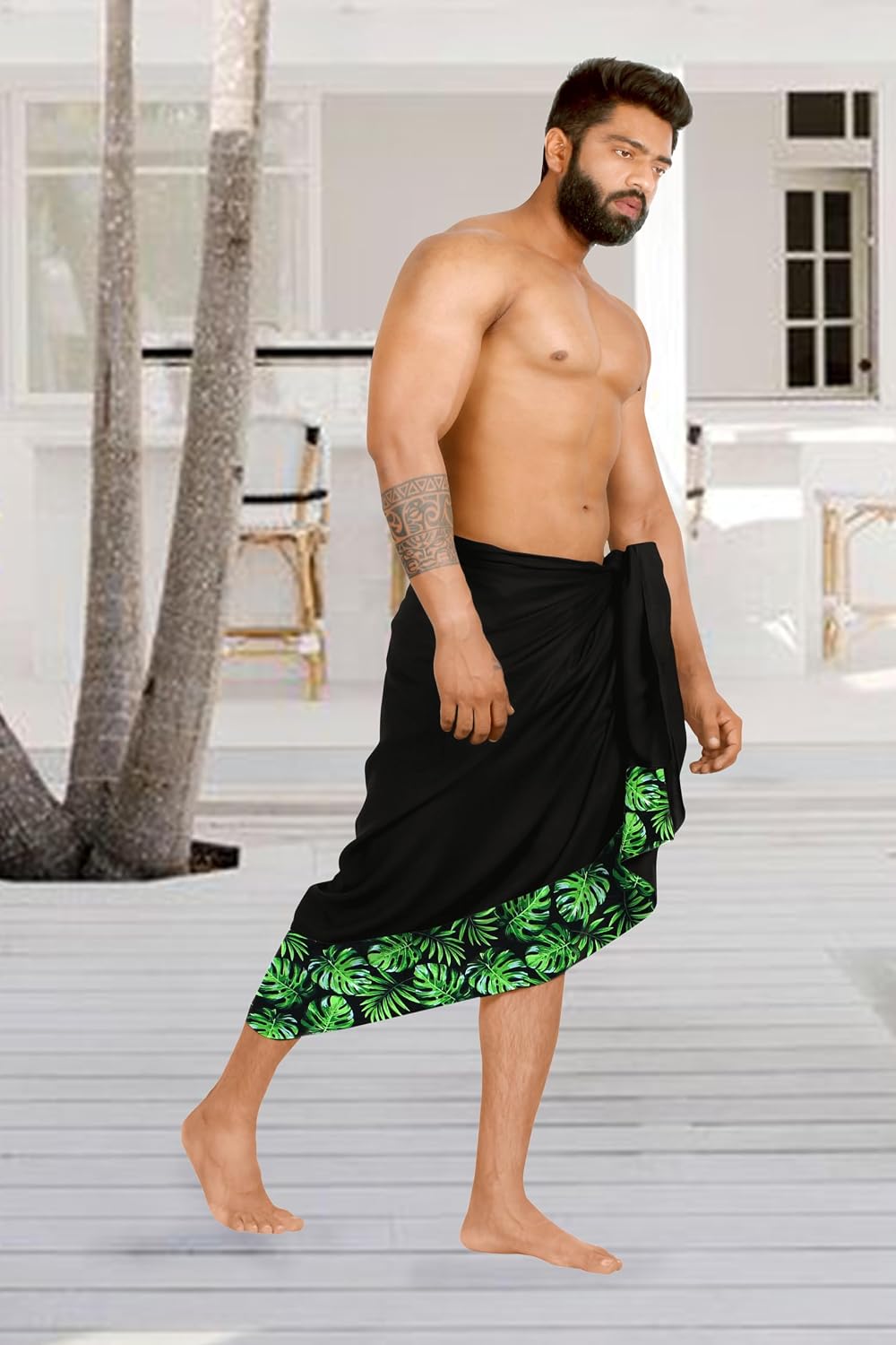 Pareo de Verano para Hombre de Algodón Transpirable y Cómodo